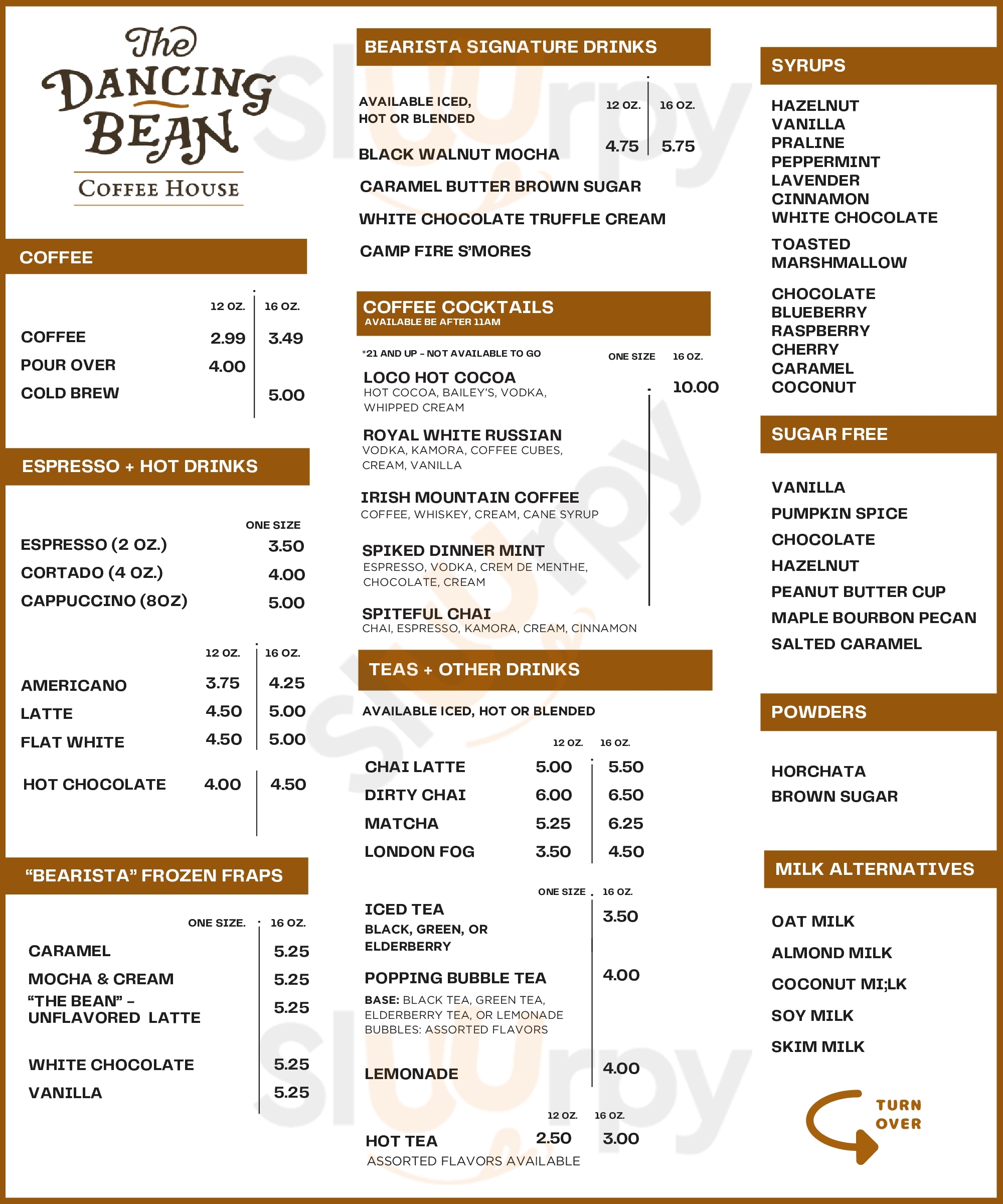 Apple Valley Cafe Express Townsend Menu - 1
