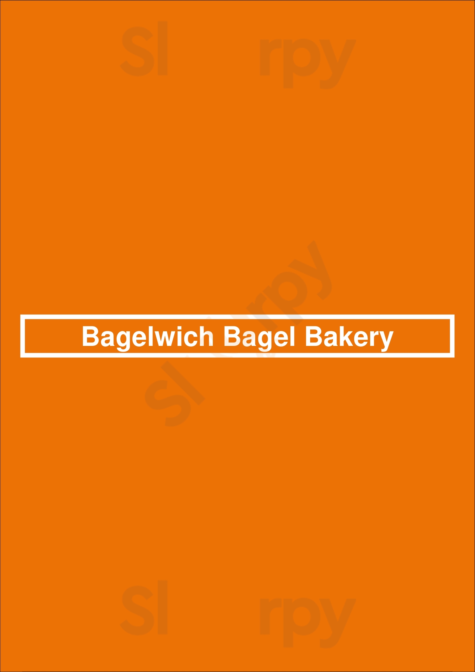 Bagelwich Bagel Bakery Verona Menu - 1