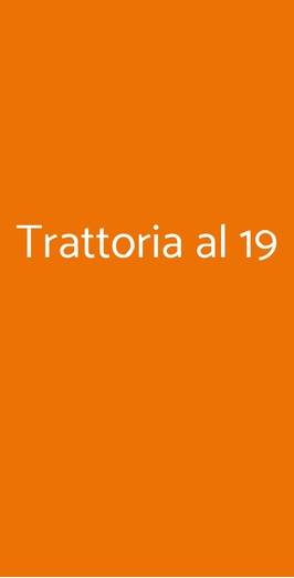 Al 19 Trattoria, Roma