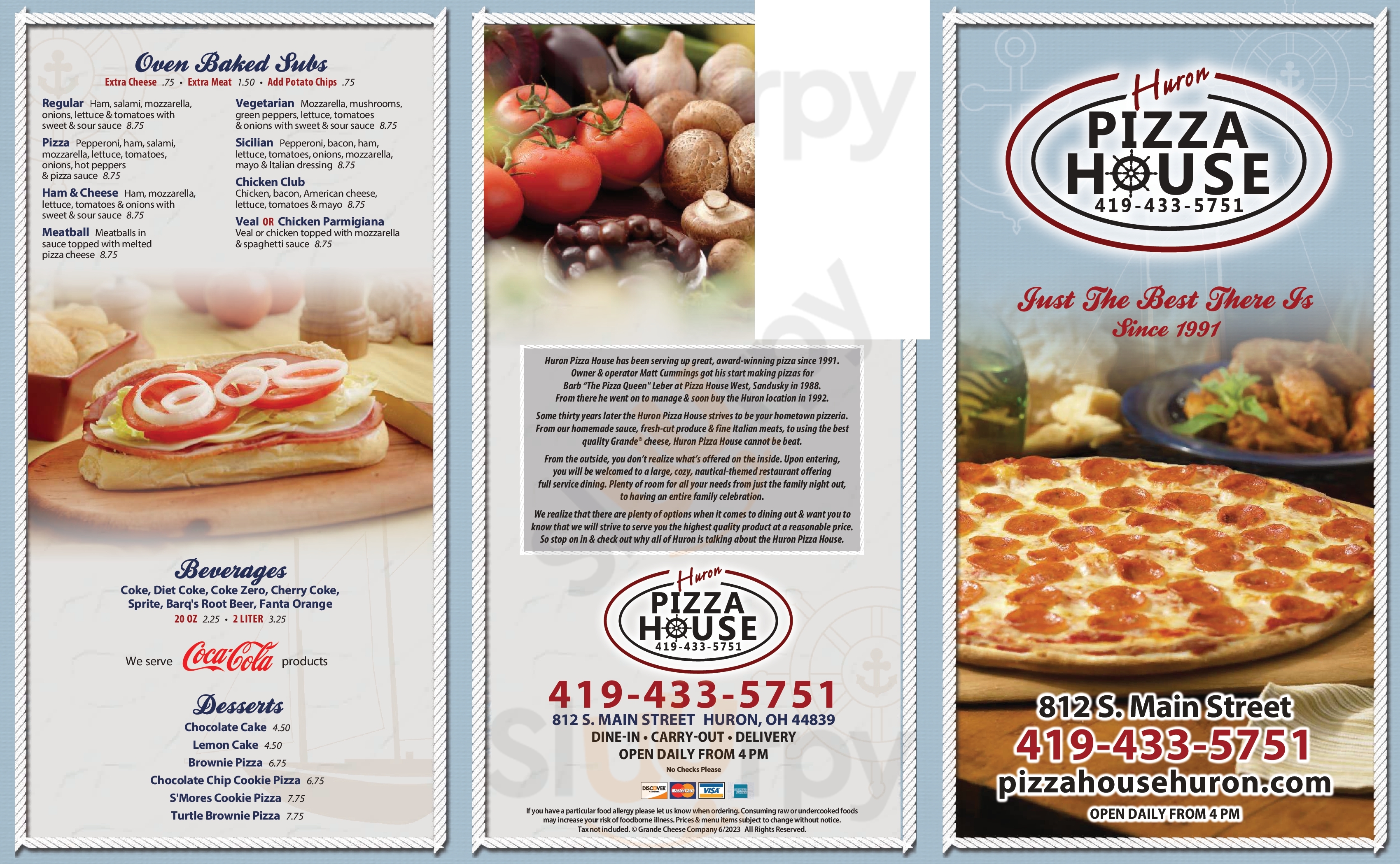 Huron Pizza House Huron Menu - 1