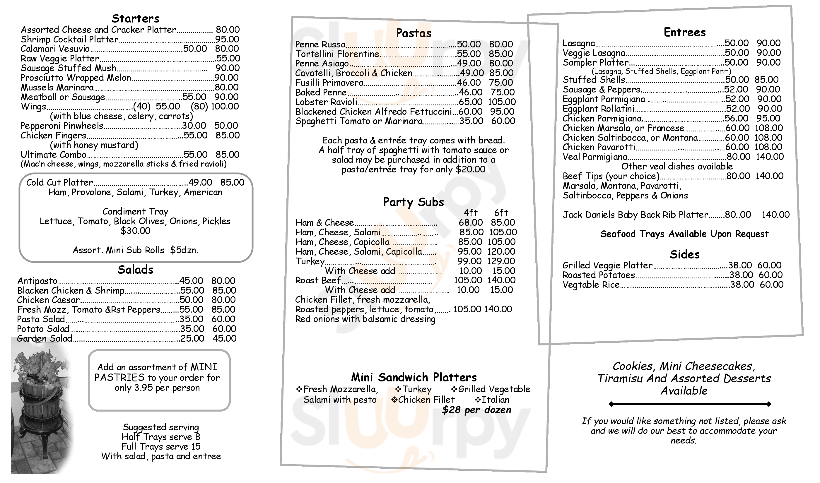 Enzo Pizzeria & Pasta Grill Washington Menu - 1