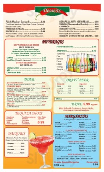 Casa Grande menu