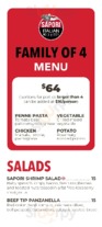Sapori menu