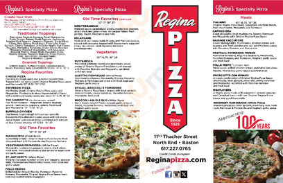 Pizzeria Regina menu