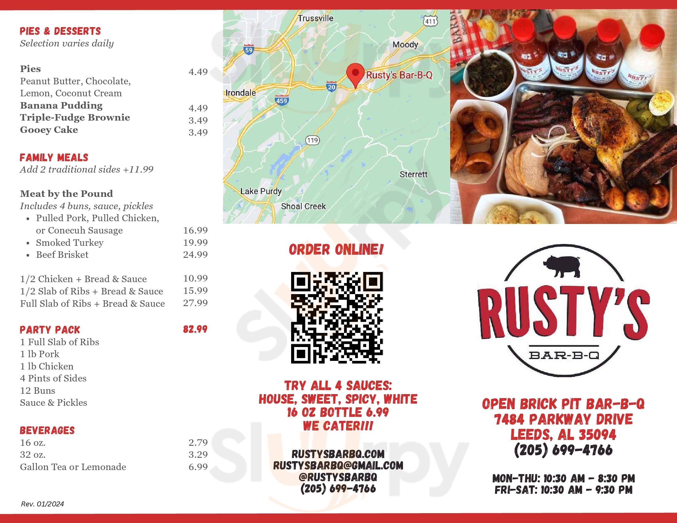Main Menu - Rusty's Bar-b-q