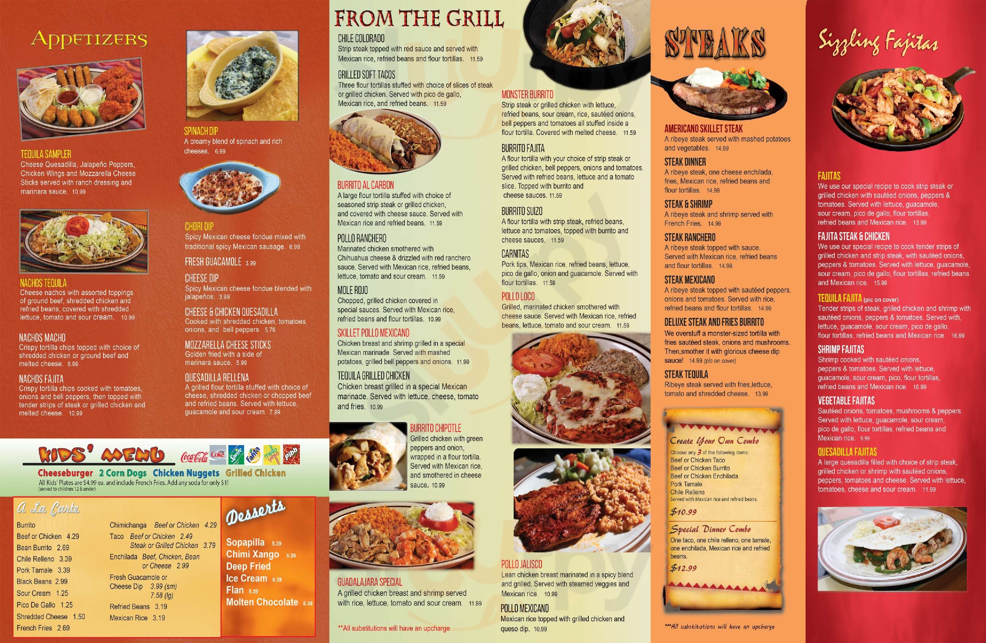 Main Menu - Tequila Mexican Restaurant