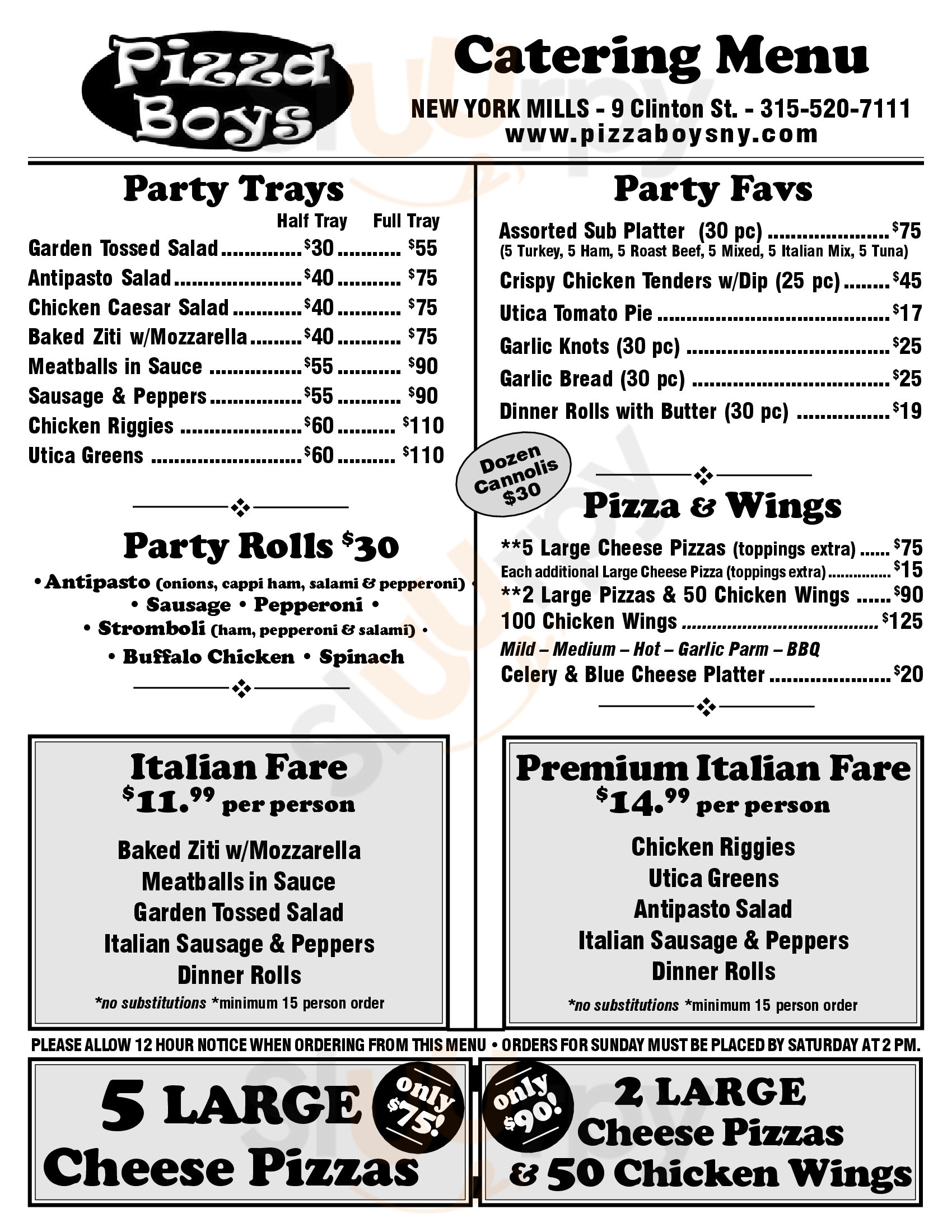 Pizza Boys Little Falls Menu - 1