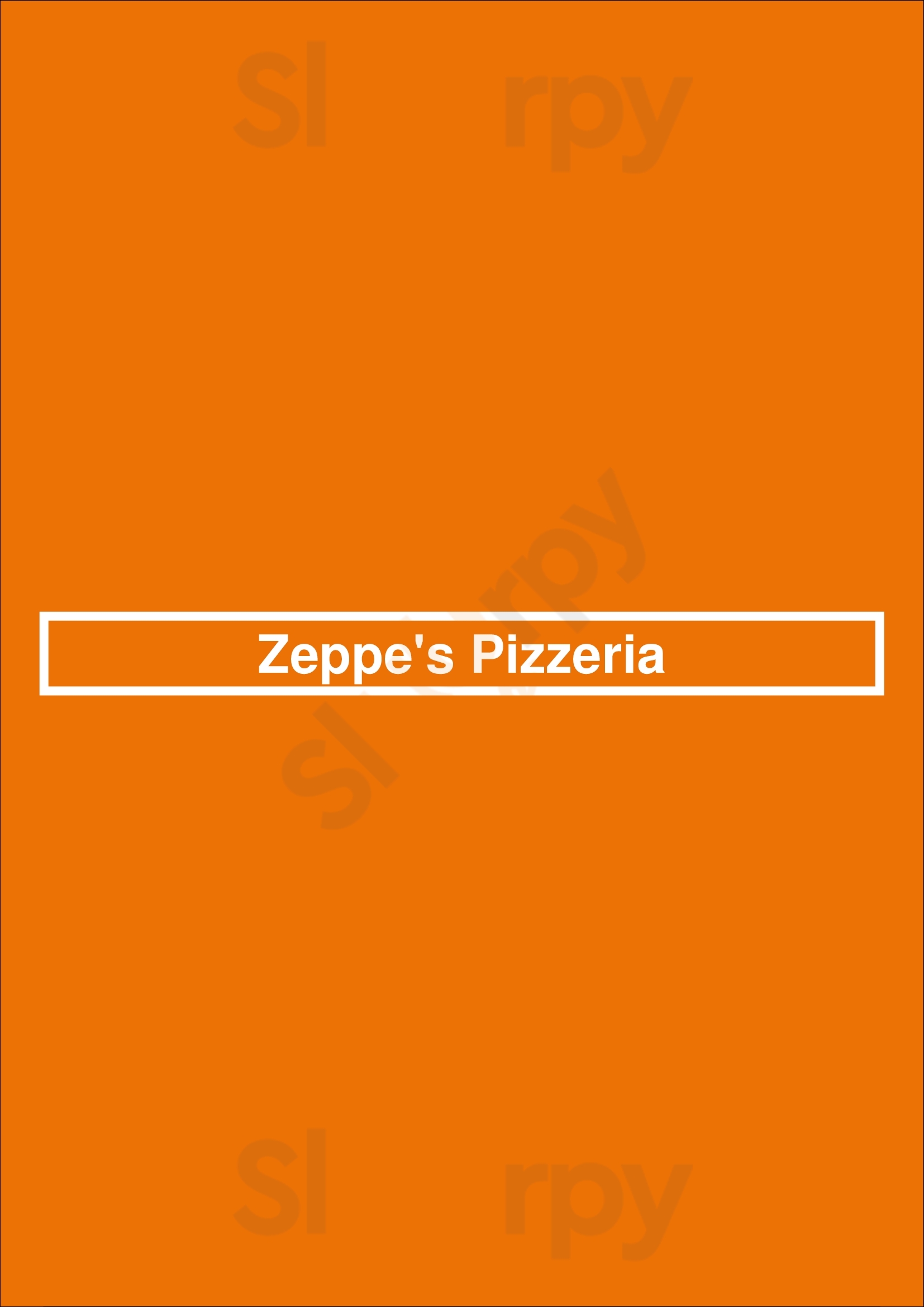 Main Menu - Zeppe's Pizzeria