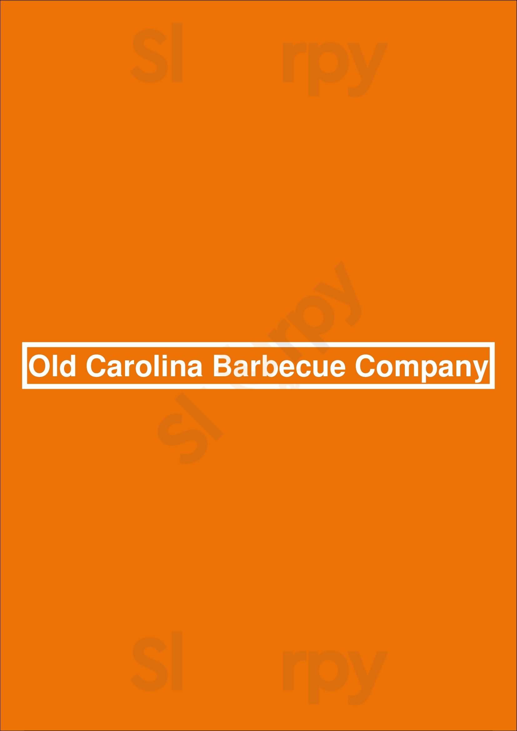 Old Carolina Barbecue Company Ontario Menu - 1