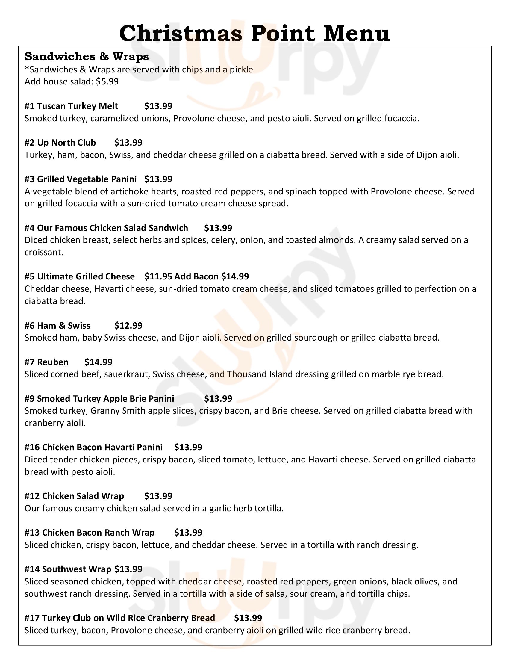 Main Menu - Christmas Point, Inc.