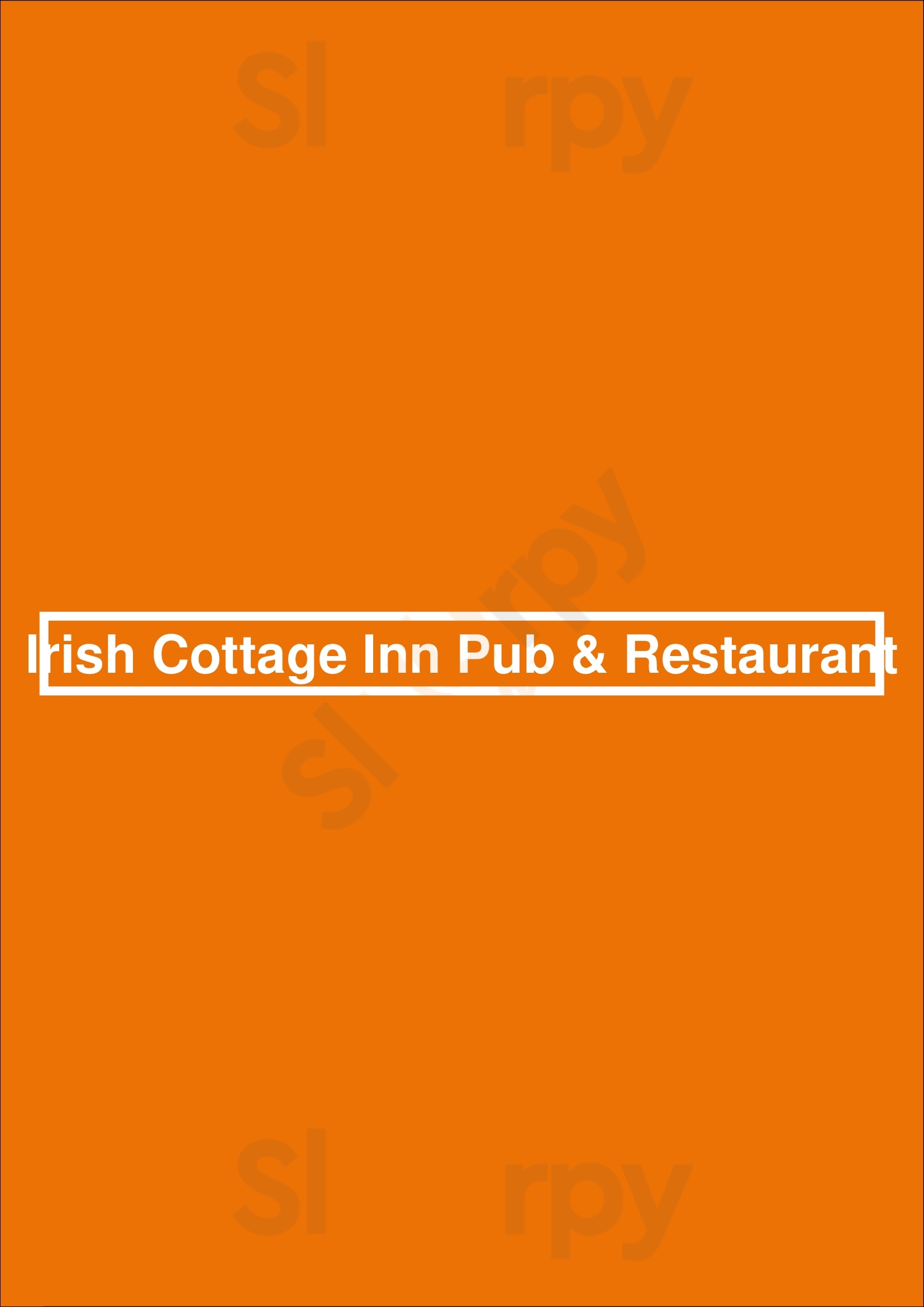 Irish Cottage Inn Pub & Restaurant Franklin Menu - 1
