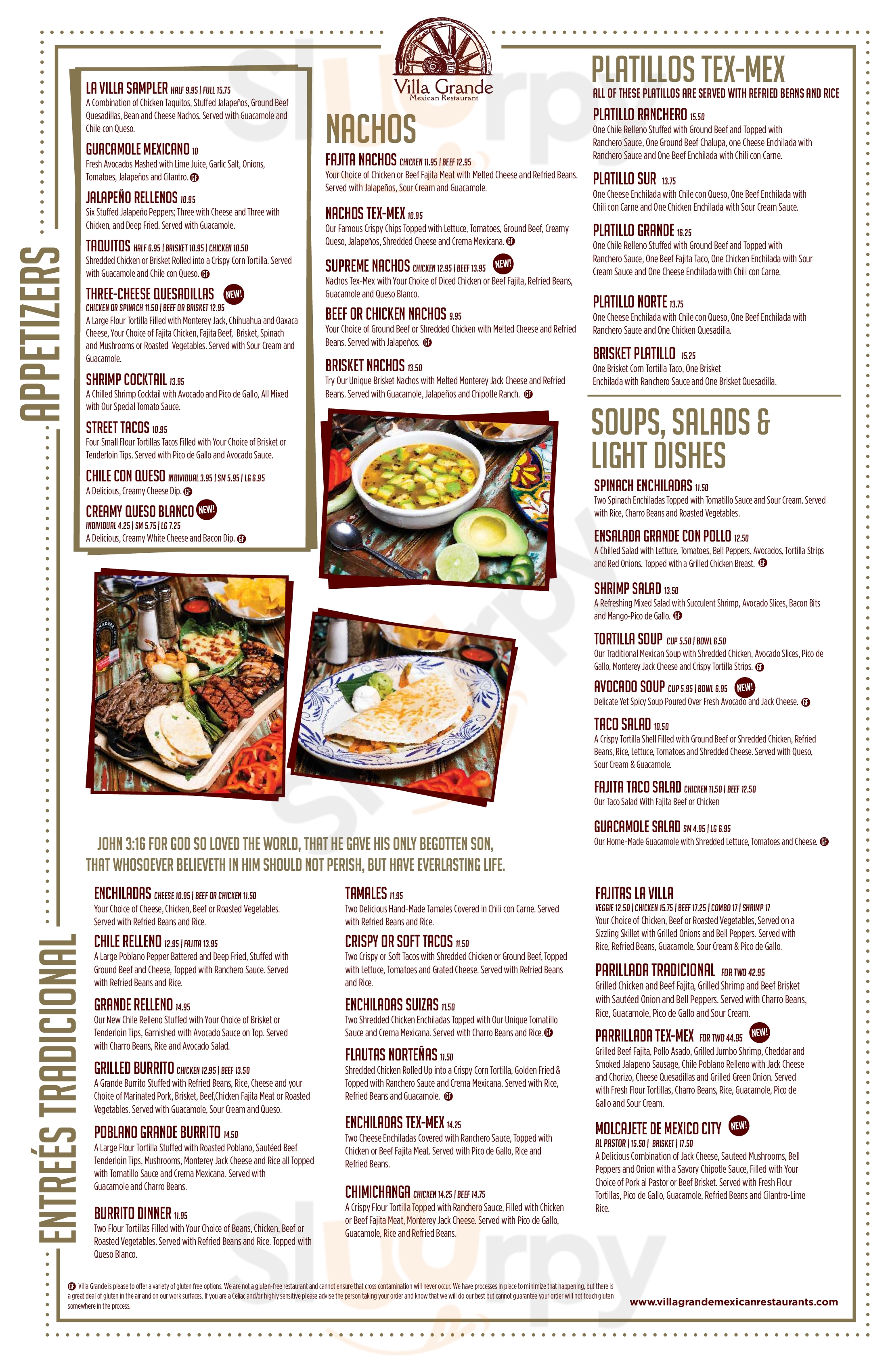 Villa Grande Mexican Restaurant Aubrey Menu - 1