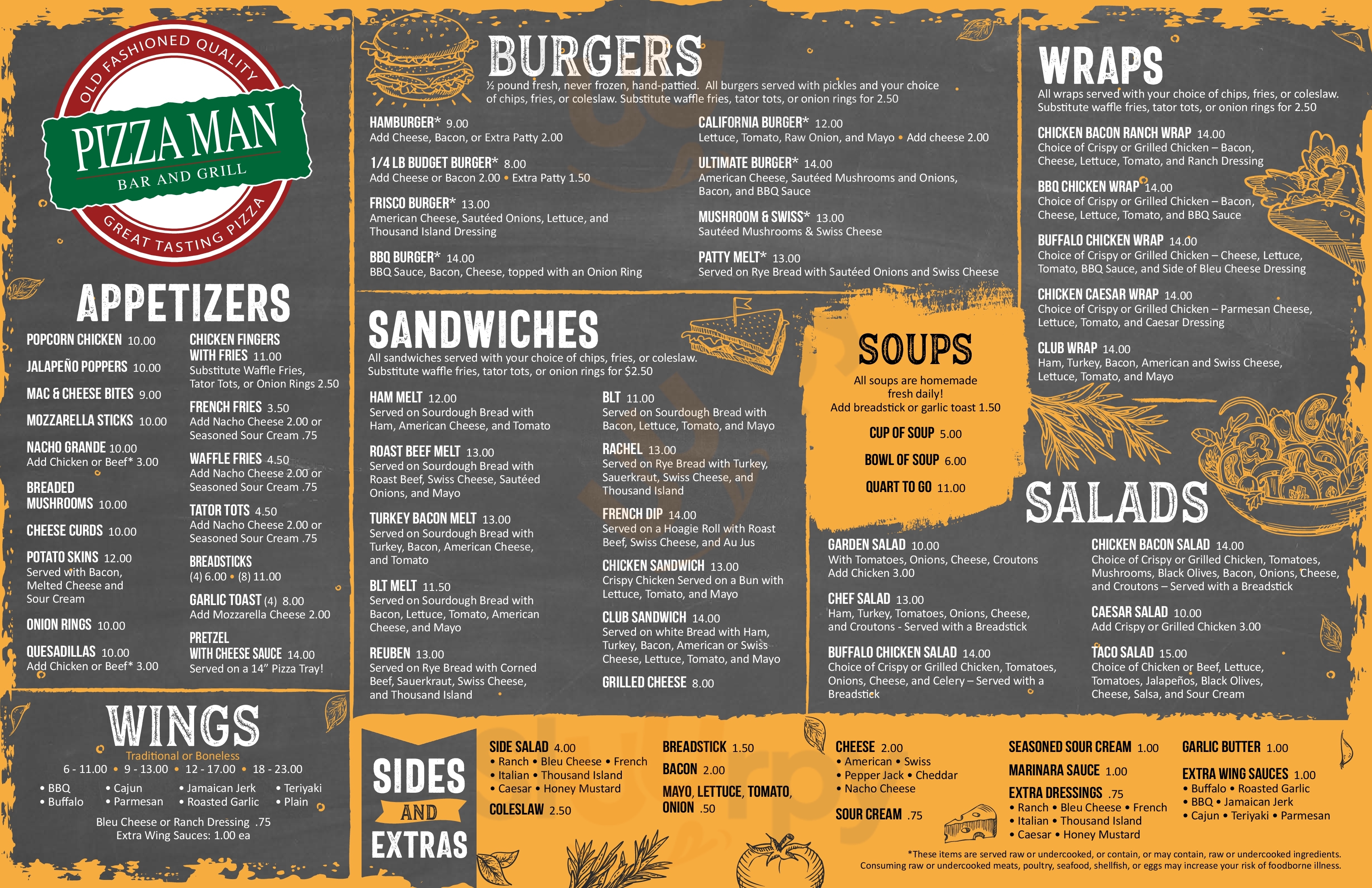 Main Menu - Pizza Man