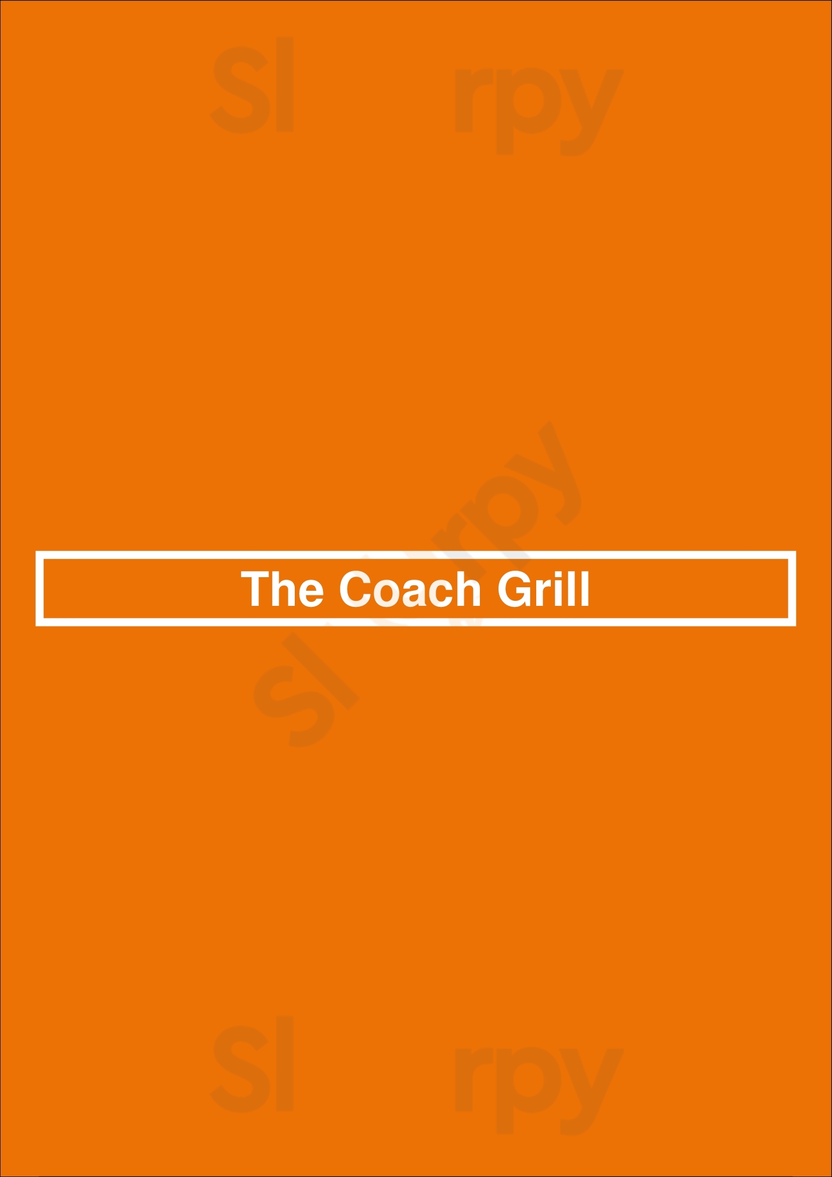 Coach Grill Wayland Menu - 1