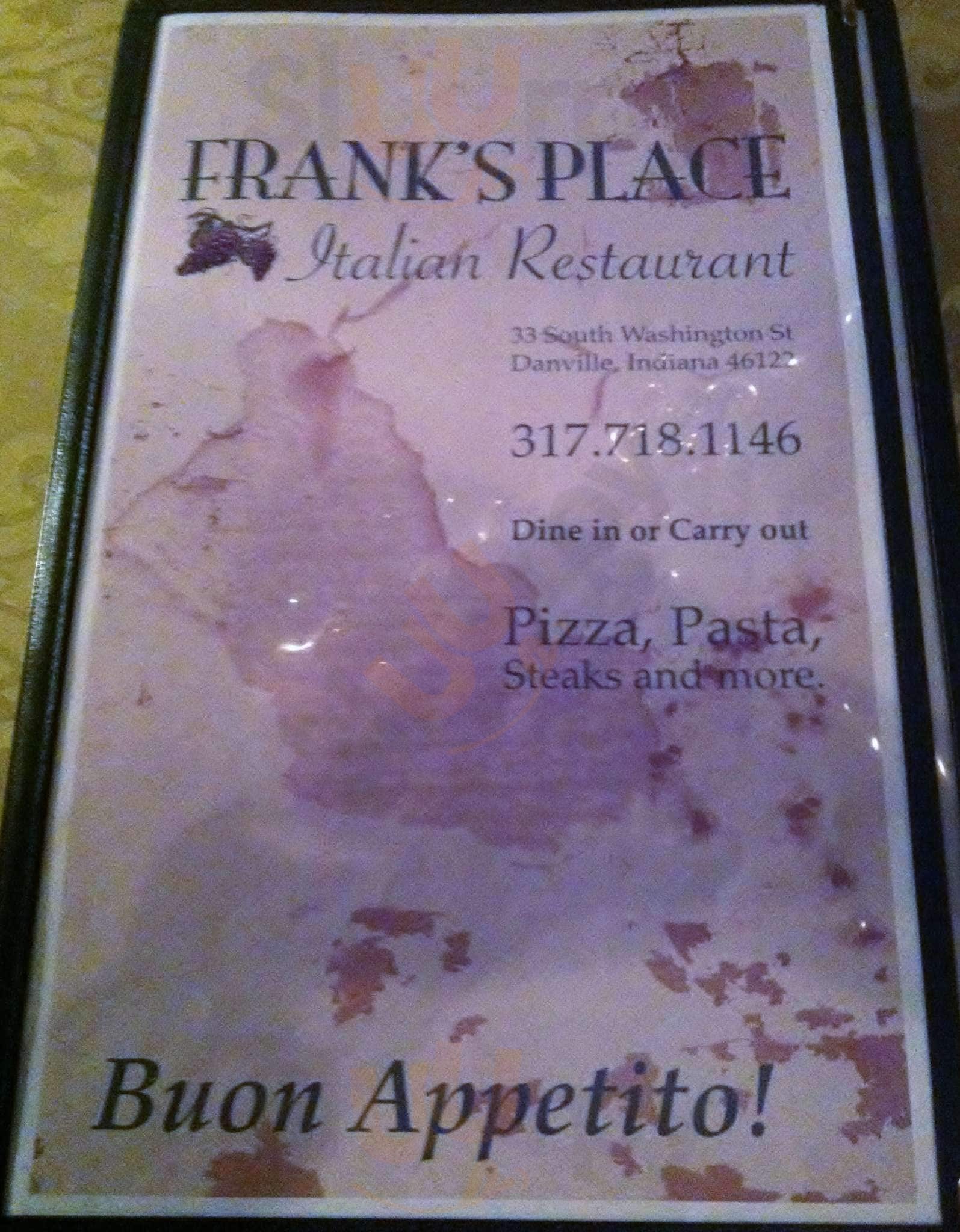 Frank's Place Danville Menu - 1