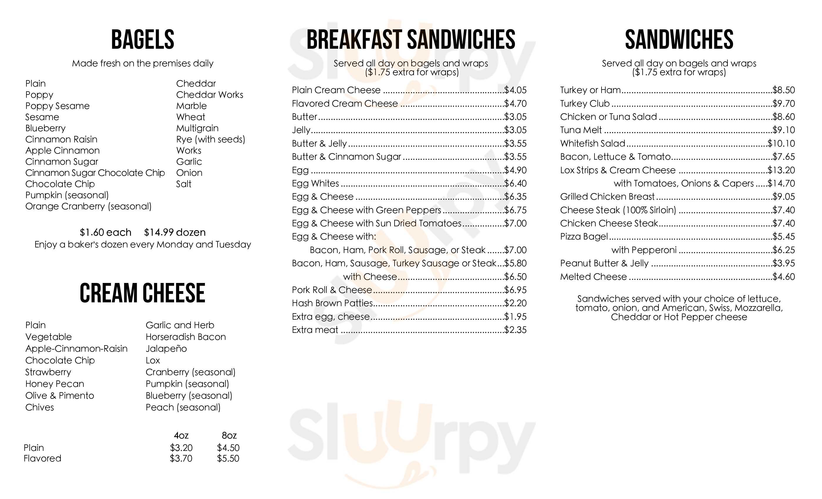 Village Bagels Mullica Hill Menu - 1