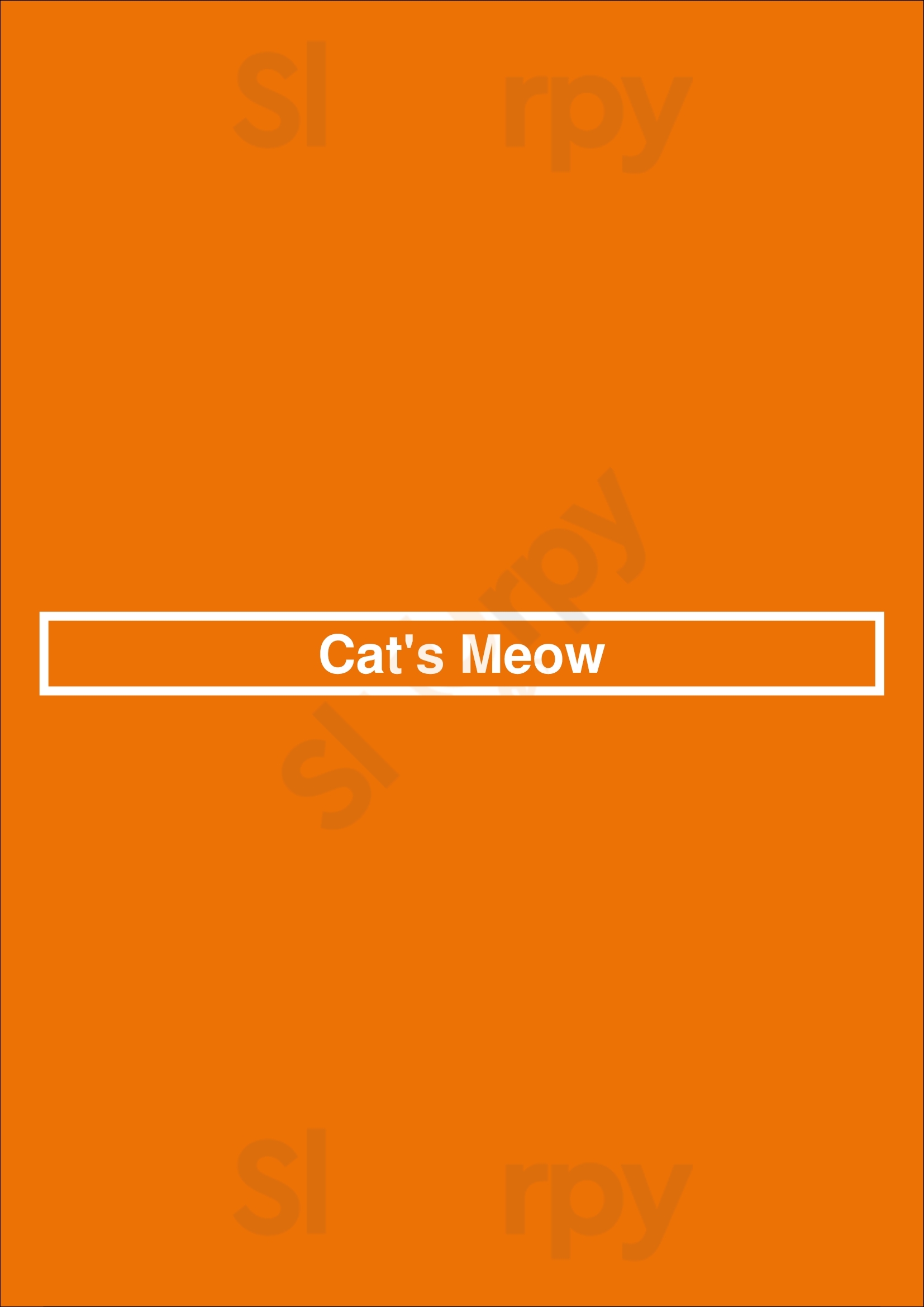 Cat's Meow Guilderland Menu - 1