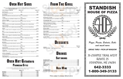 Standish House Of Pizza