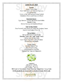 Brasstown Valley Resort & Spa Restaurant menu