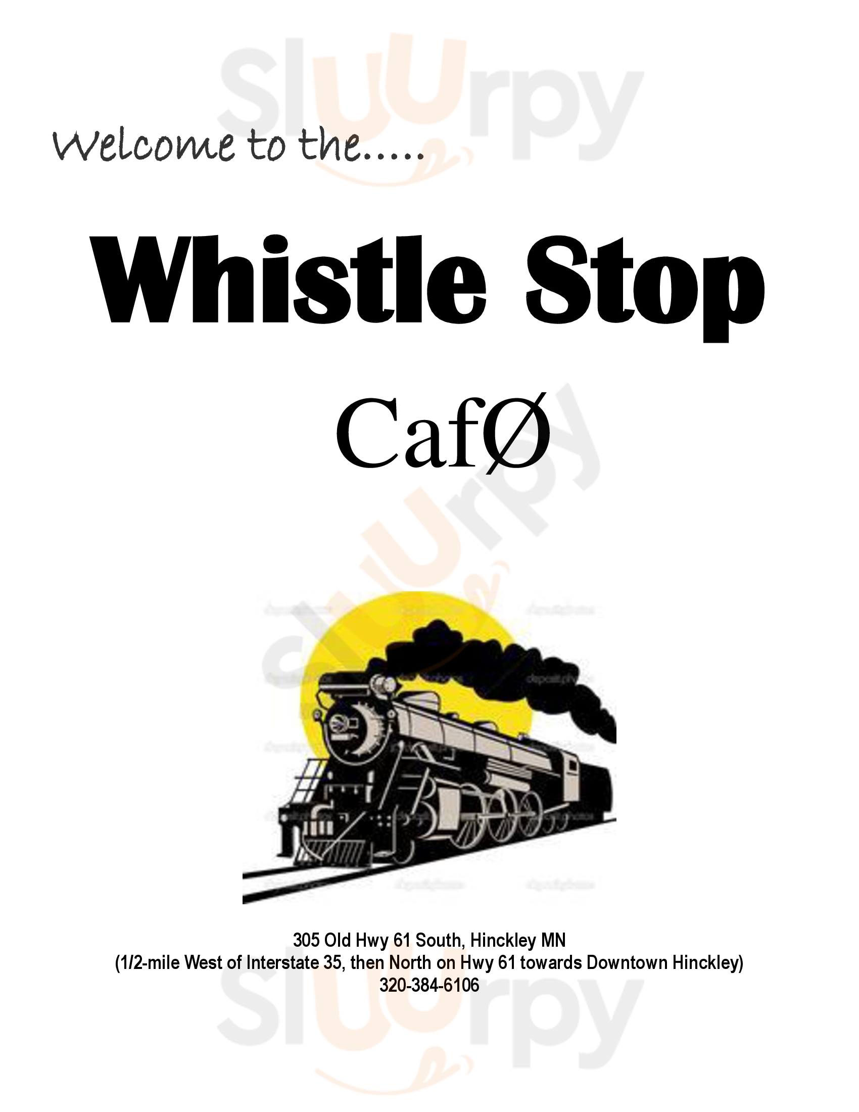 Main Menu - Whistle Stop Cafe Hinckley