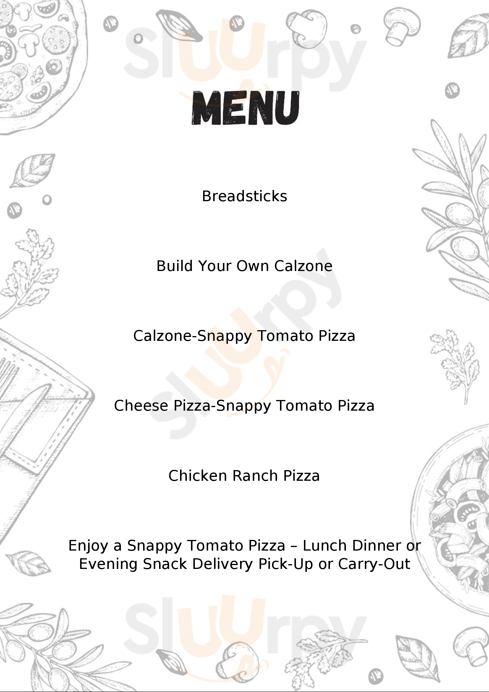 Menu Fuudies - Snappy Tomato Pizza