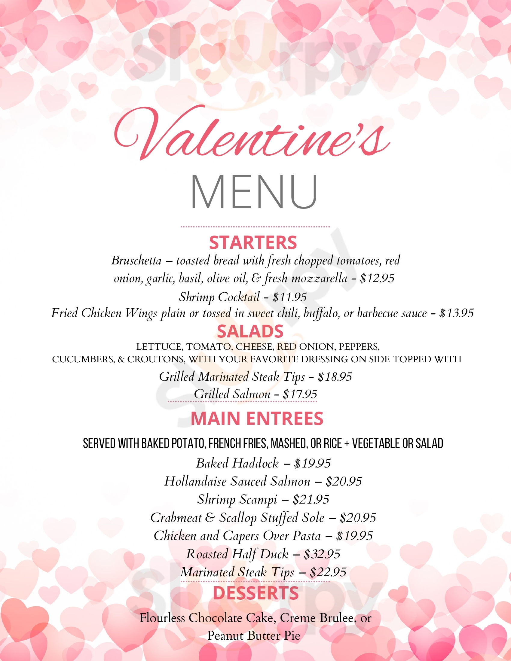 Main Menu - Trailside Restaurant & Lounge