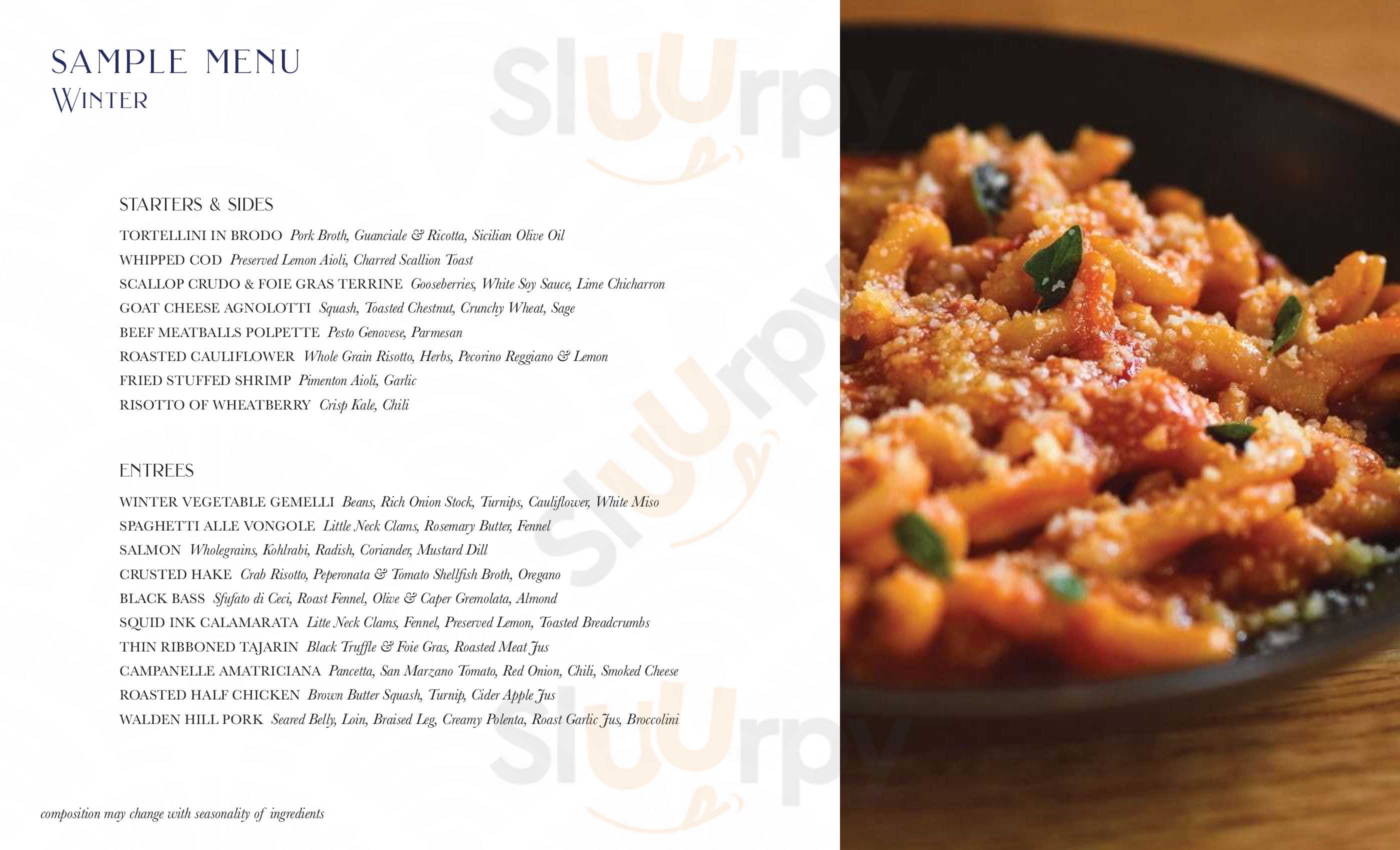 Grano Arso Chester Menu - 1