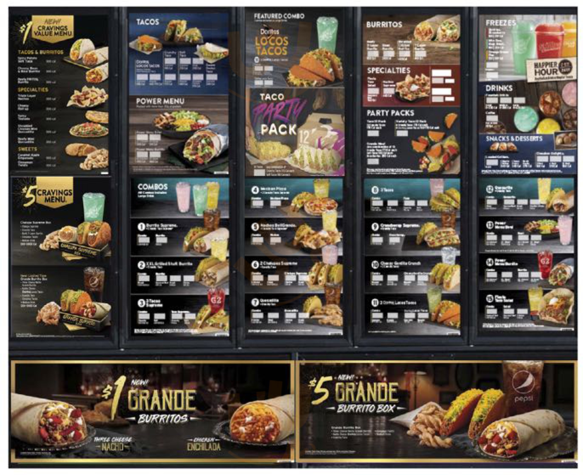 Taco Bell Washington Menu - 1