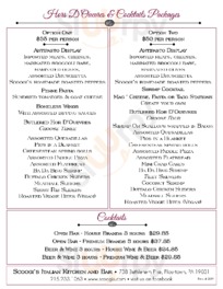 Scoogi's Classic Italian Incorporated menu