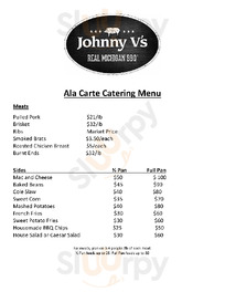 Johnny V's Smoke Shack menu