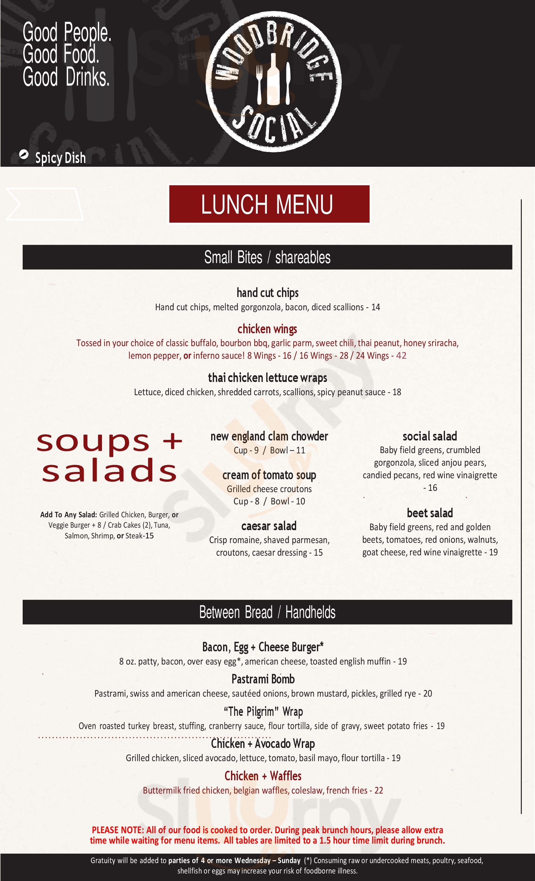 Woodbridge Social Woodbridge Menu - 1