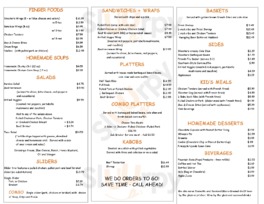 Skeeter's Pit Bbq menu