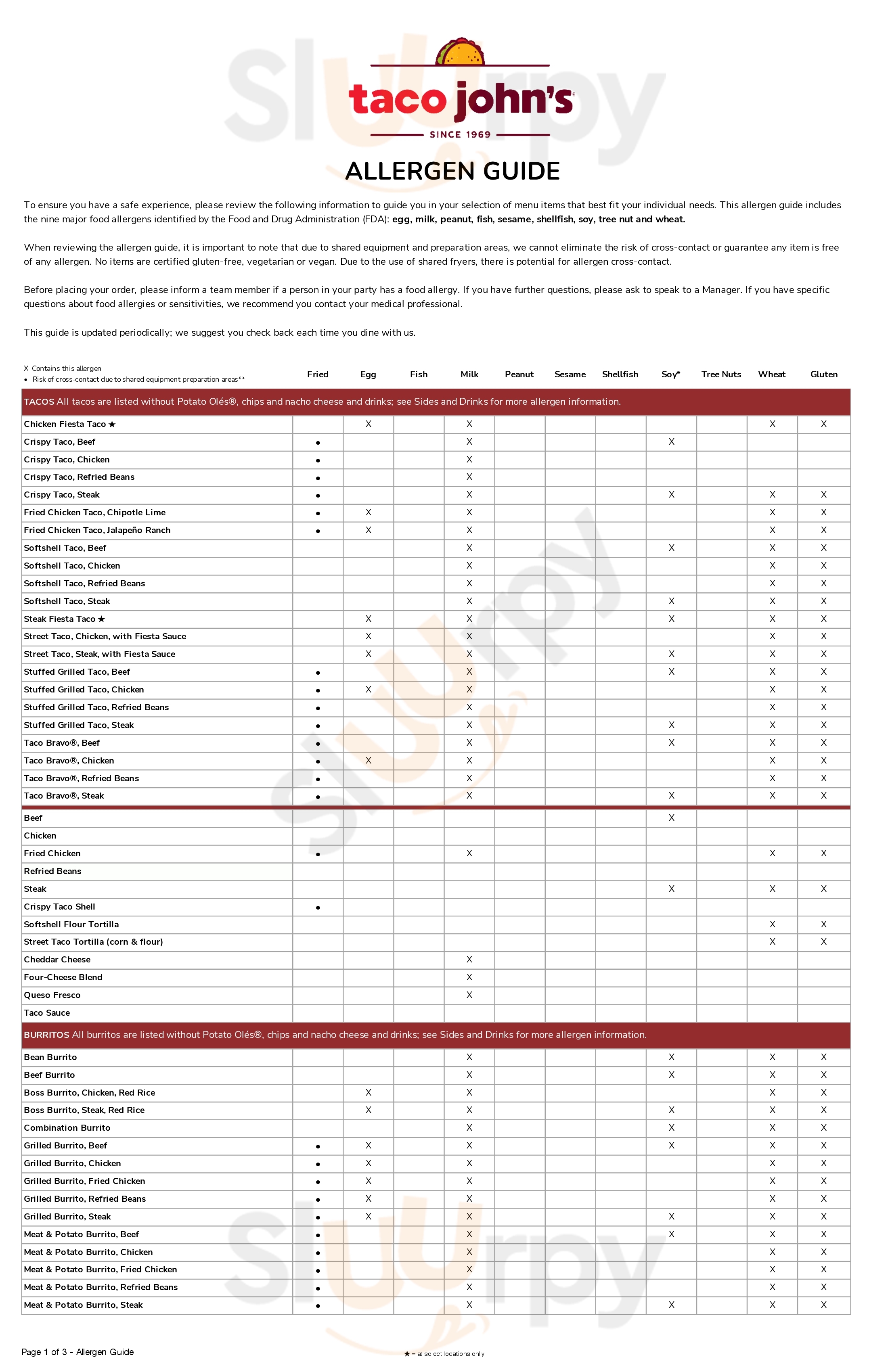 Taco John's Broken Bow Menu - 1