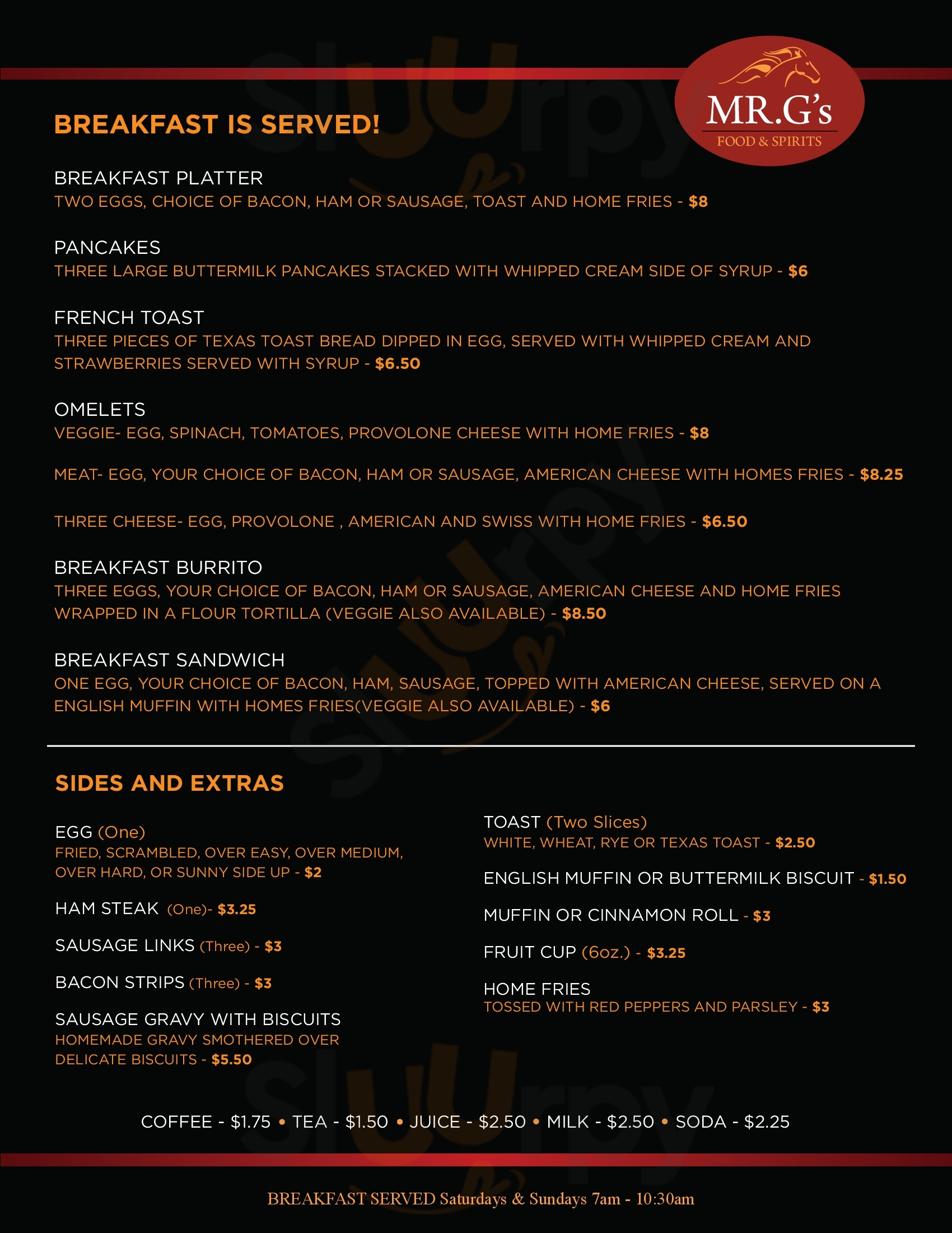 Main Menu - Gold Cup Buffet