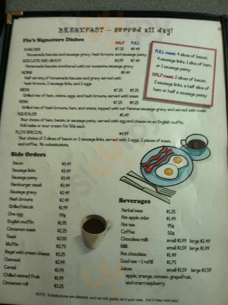 Flo's Cafe Grand Coulee Menu - 1