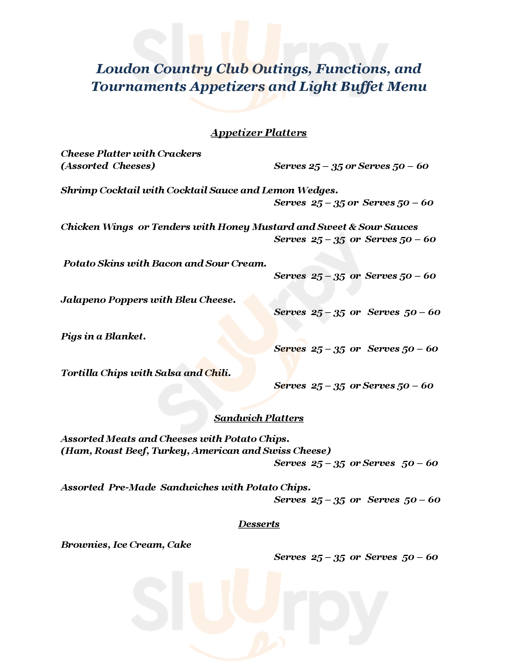 Out Of Bounds Sports Pub And Restaurant Loudon Menu - 1