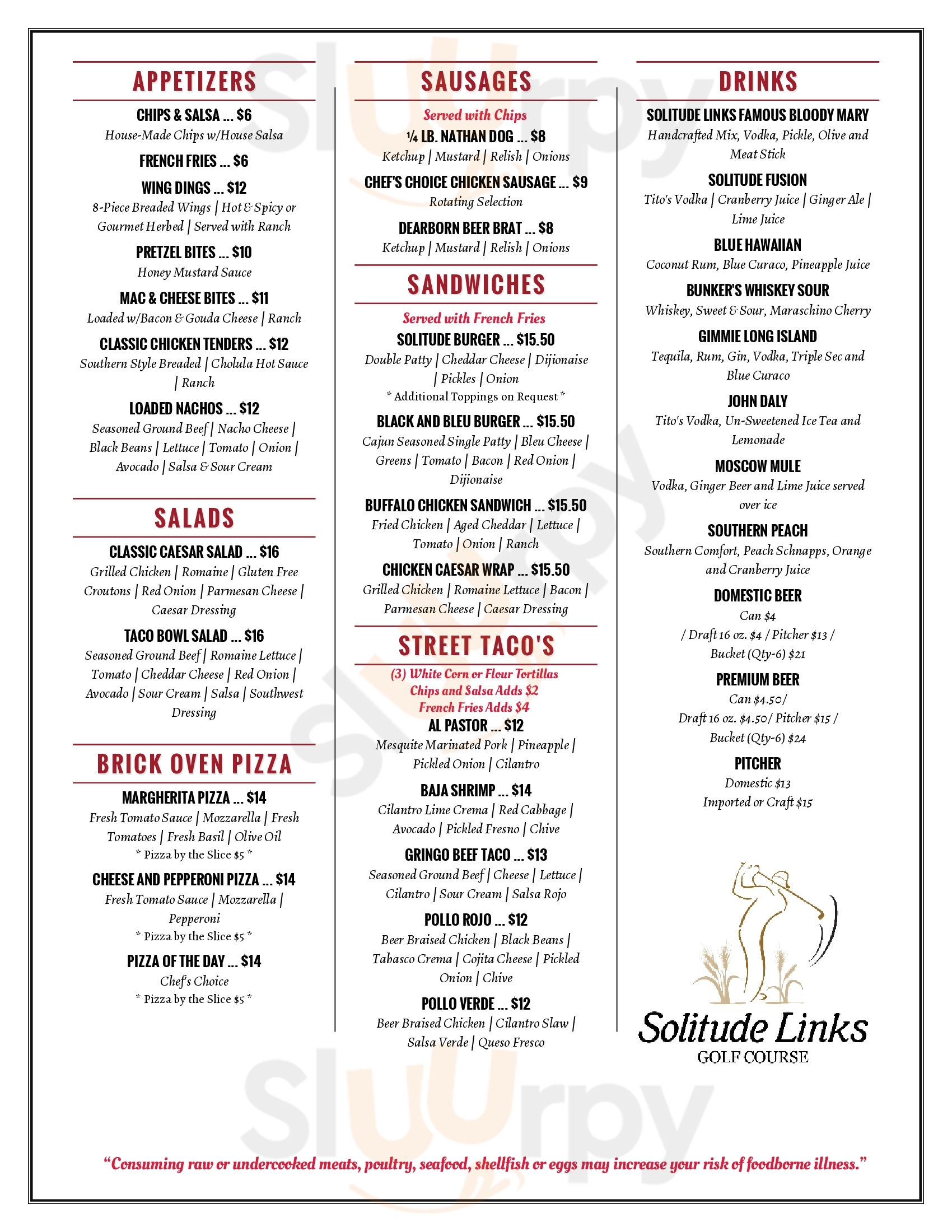 Main Menu - Bunker’s Burger & Bbq Restaurant