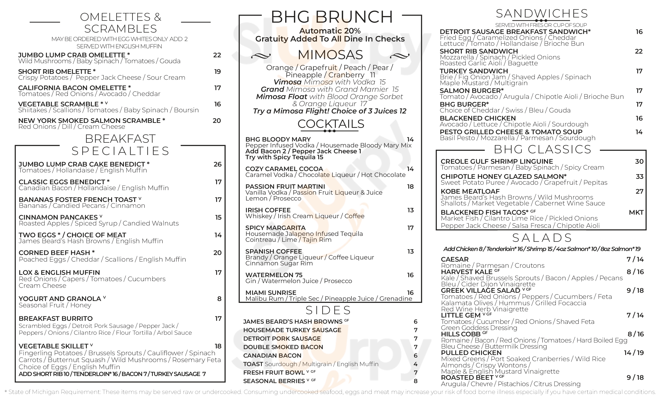 Main Menu - Beverly Hills Grill
