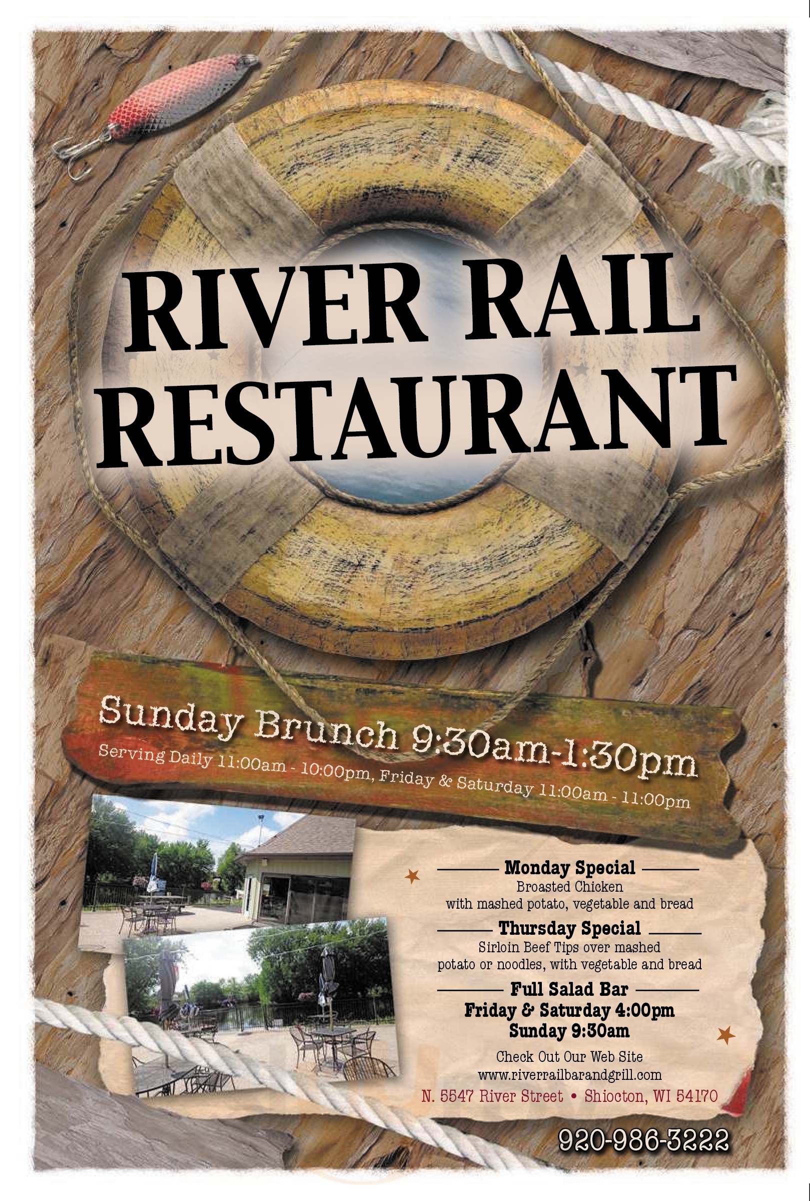 River Rail Bar & Banquet Hall Shiocton Menu - 1