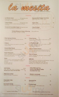 La Mesita Eatery menu