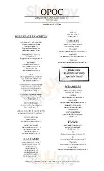 Olde Post Office Cafe menu