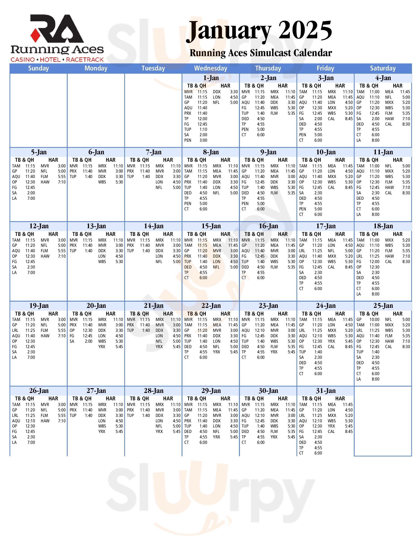 Main Menu - Trout Air Tavern