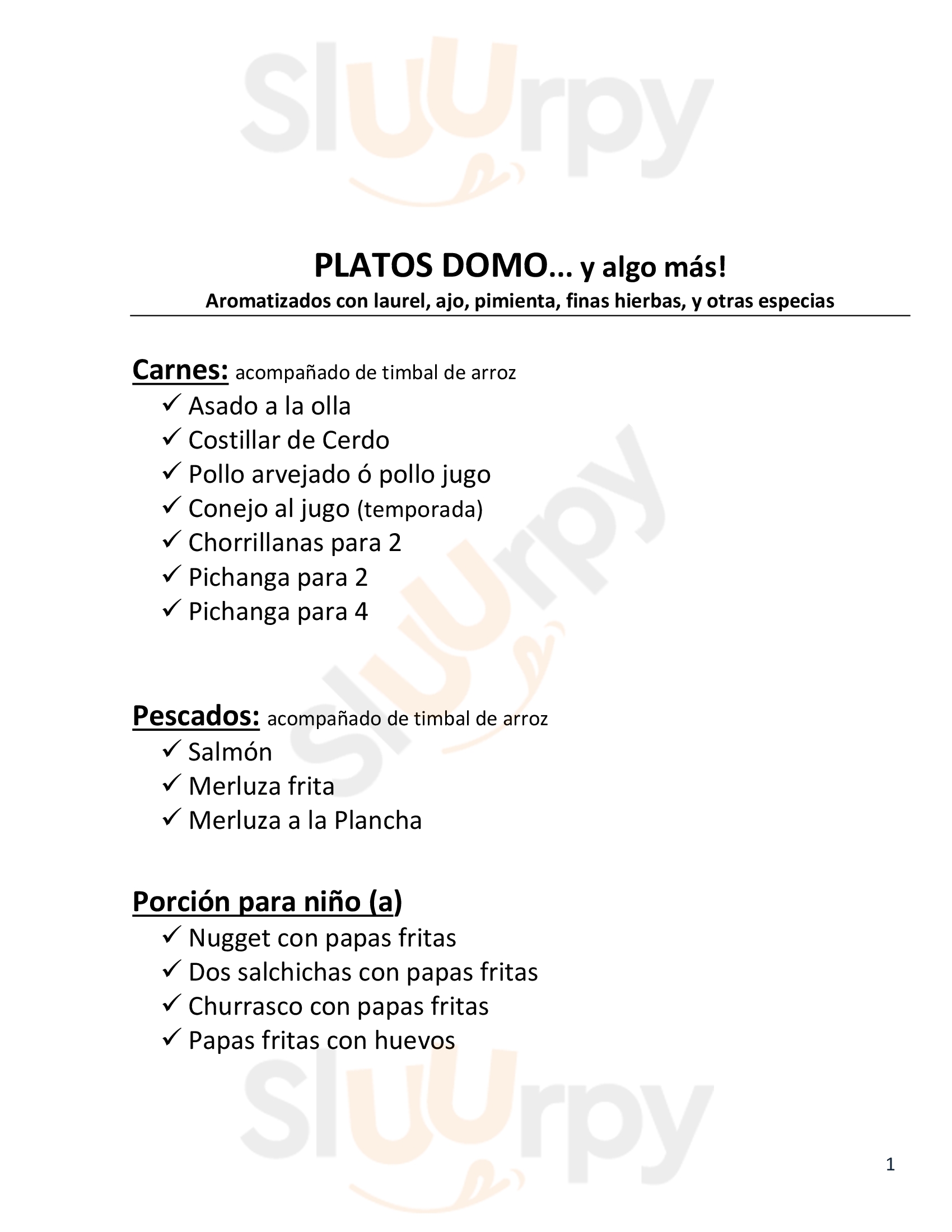 Domo Restaurant Concepción Menu - 1