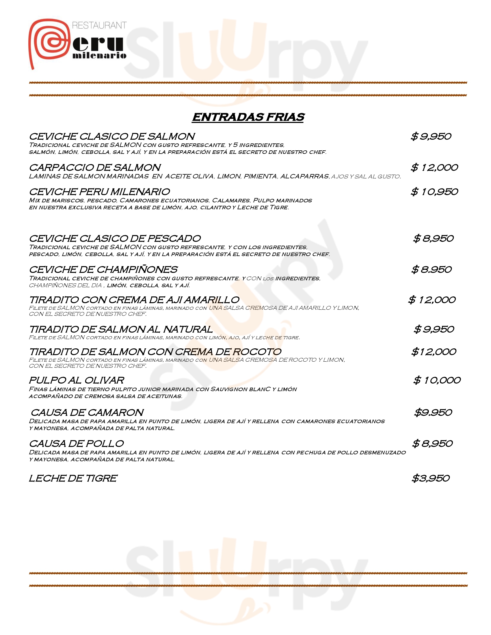 Restaurant Peru Milenario La Unión Menu - 1