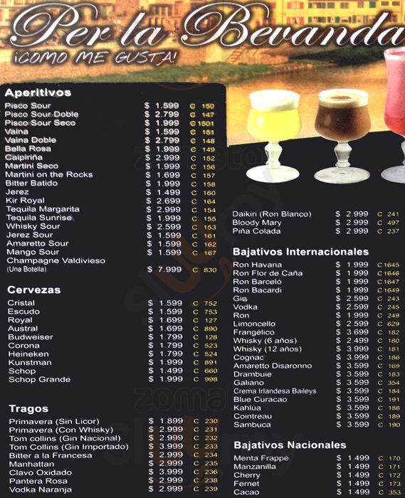 La Piccola Italia menù, Puente Alto Bar Sluurpy