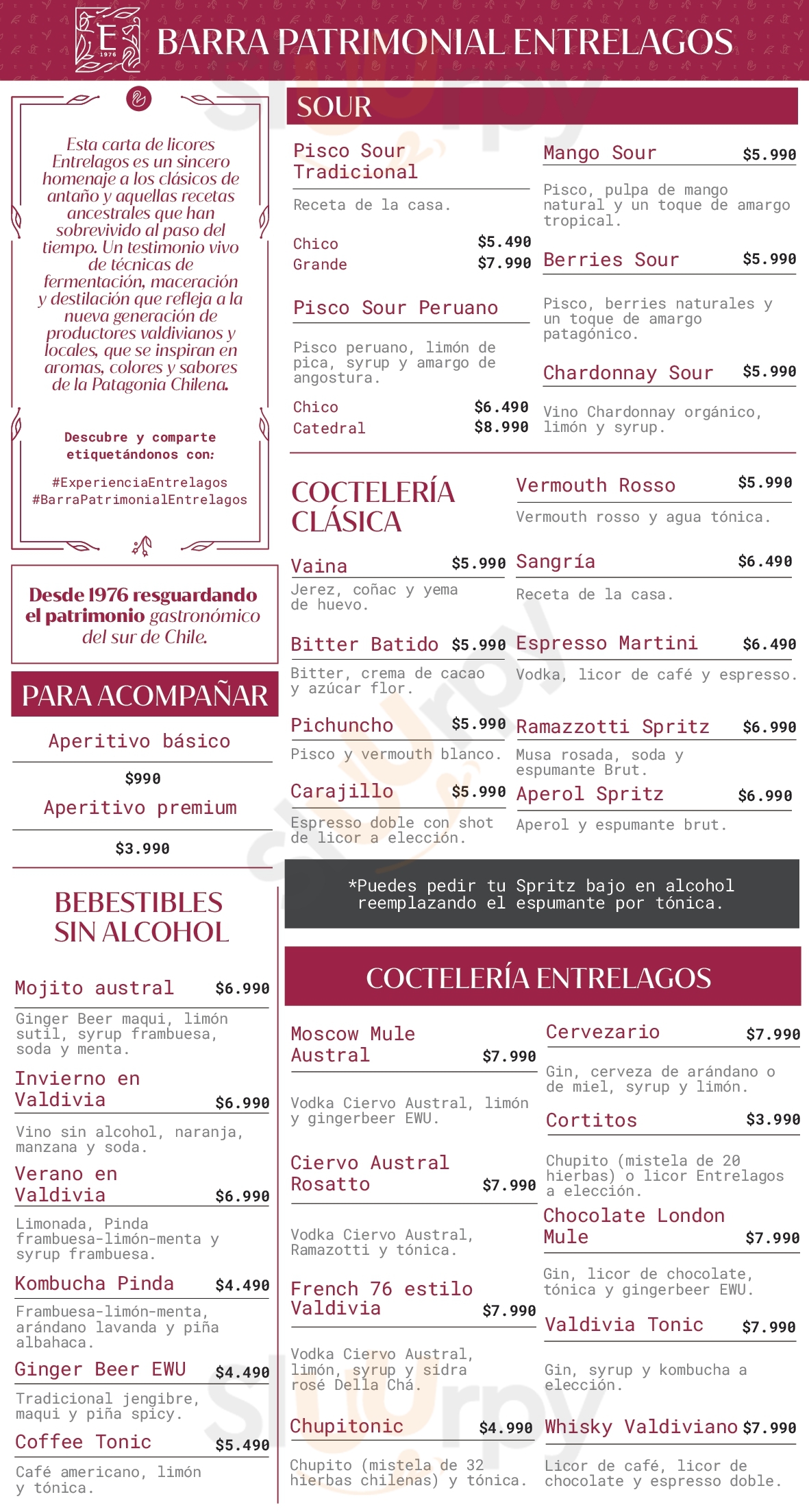 Entrelagos Valdivia Menu - 1