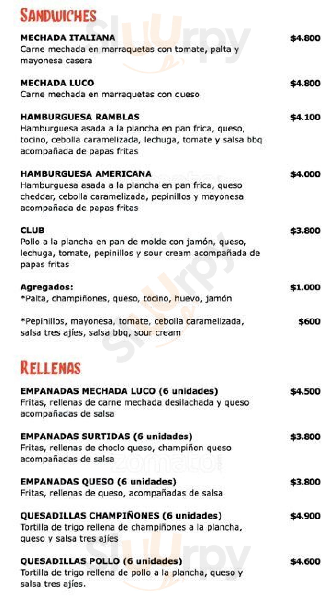 Ramblas Soul Black Bar Santiago Menu - 1