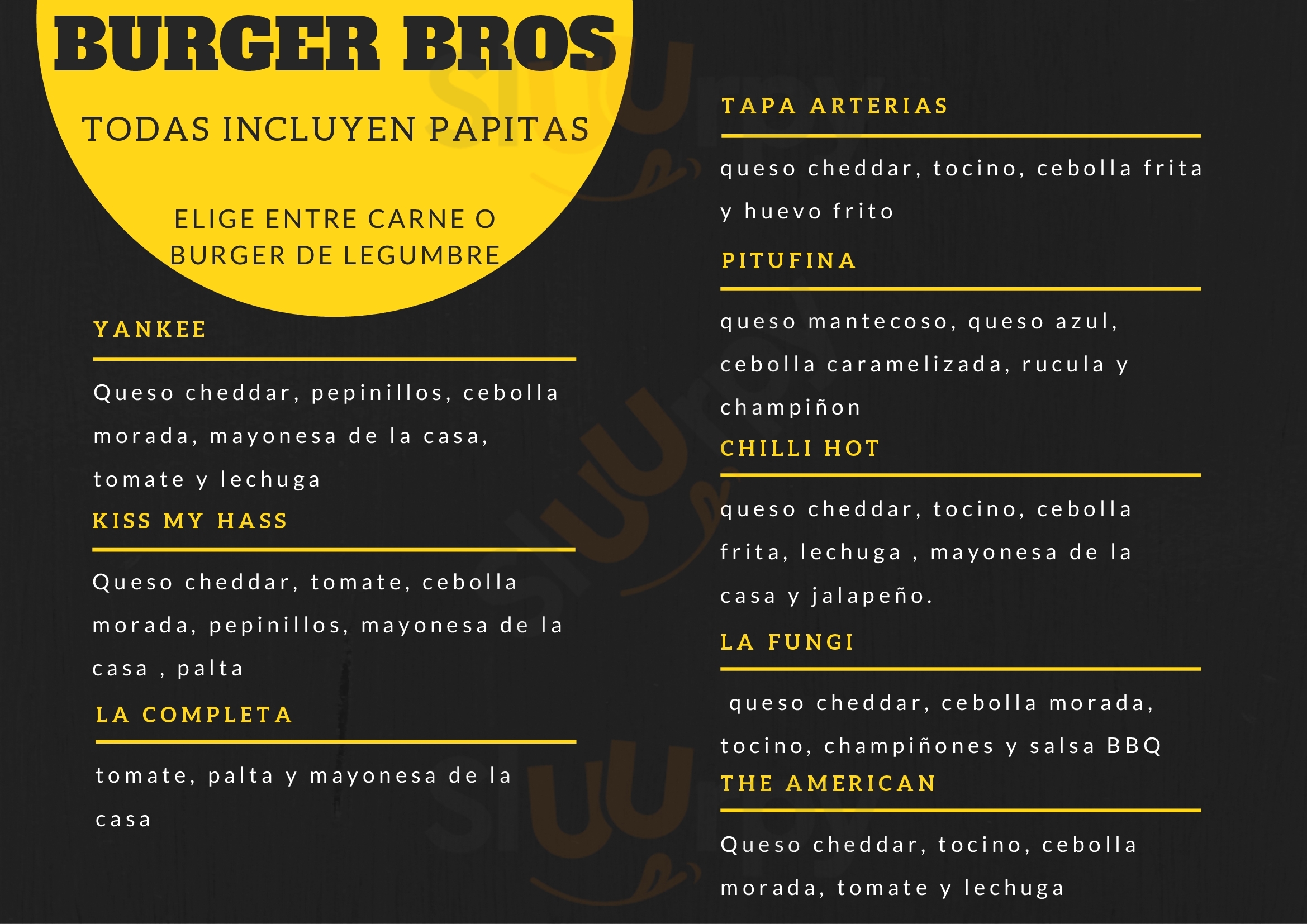 Burger Bros Los Andes Menu - 1