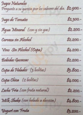 Café Mozart menu