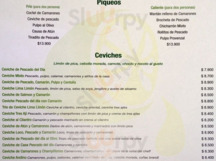 Lima Limon menu